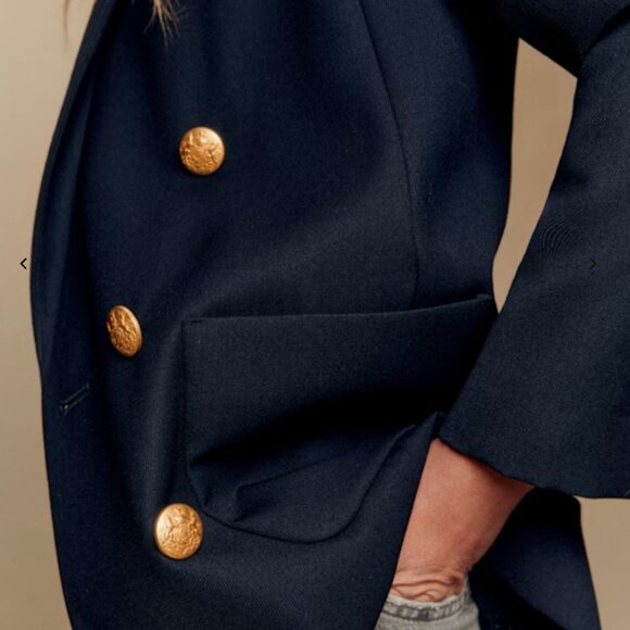 Sezane Michele Jacket Navy - Picture 2 of 8